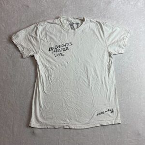 Juice Wrld x Vlone Legends Never Die Men's White T-Shirt Size M Short Sleeve